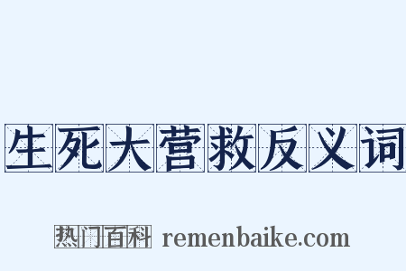 生死大营救反义词是什么意思的图片